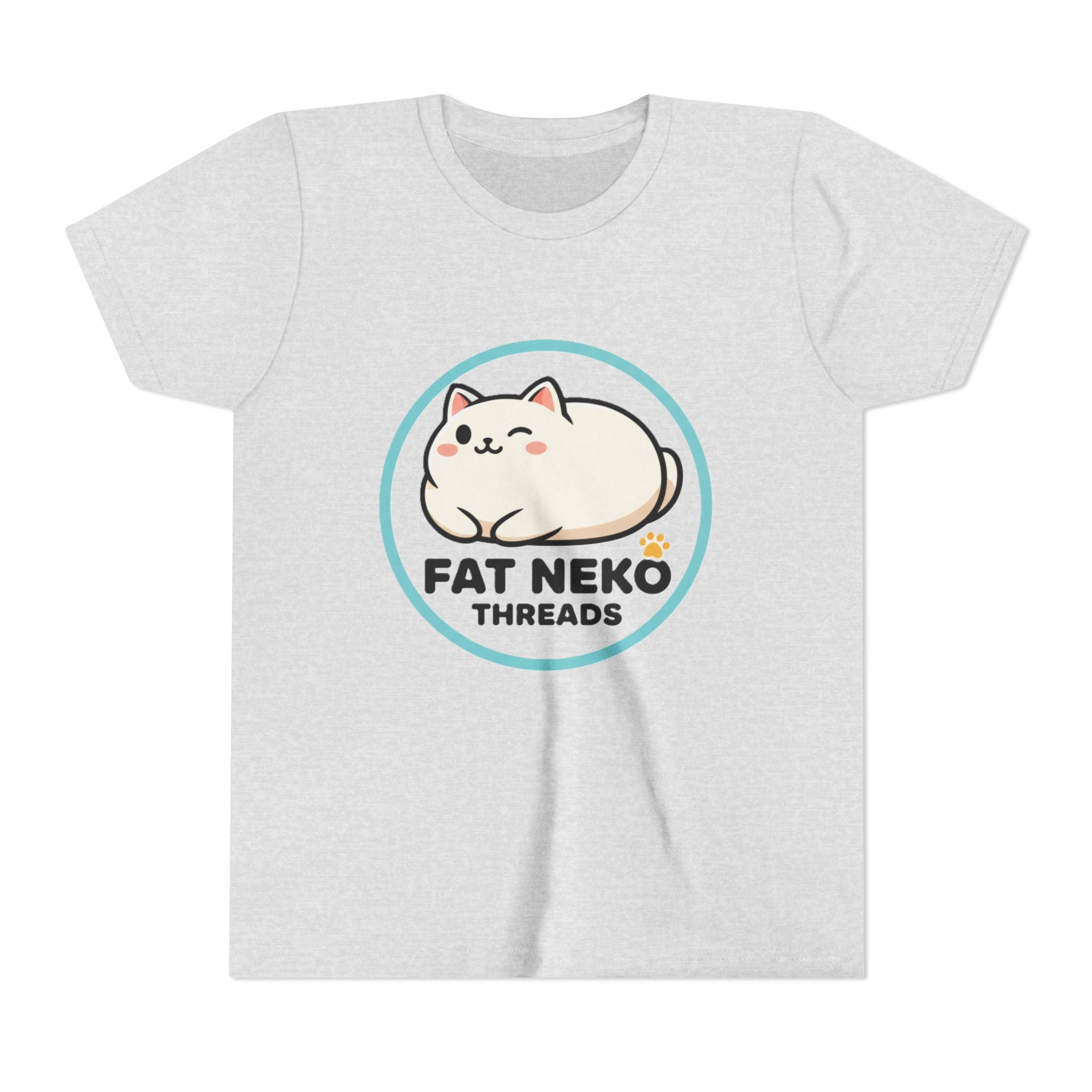 Youth Tee — Fat Neko Threads Cute Chubby Cat Logo