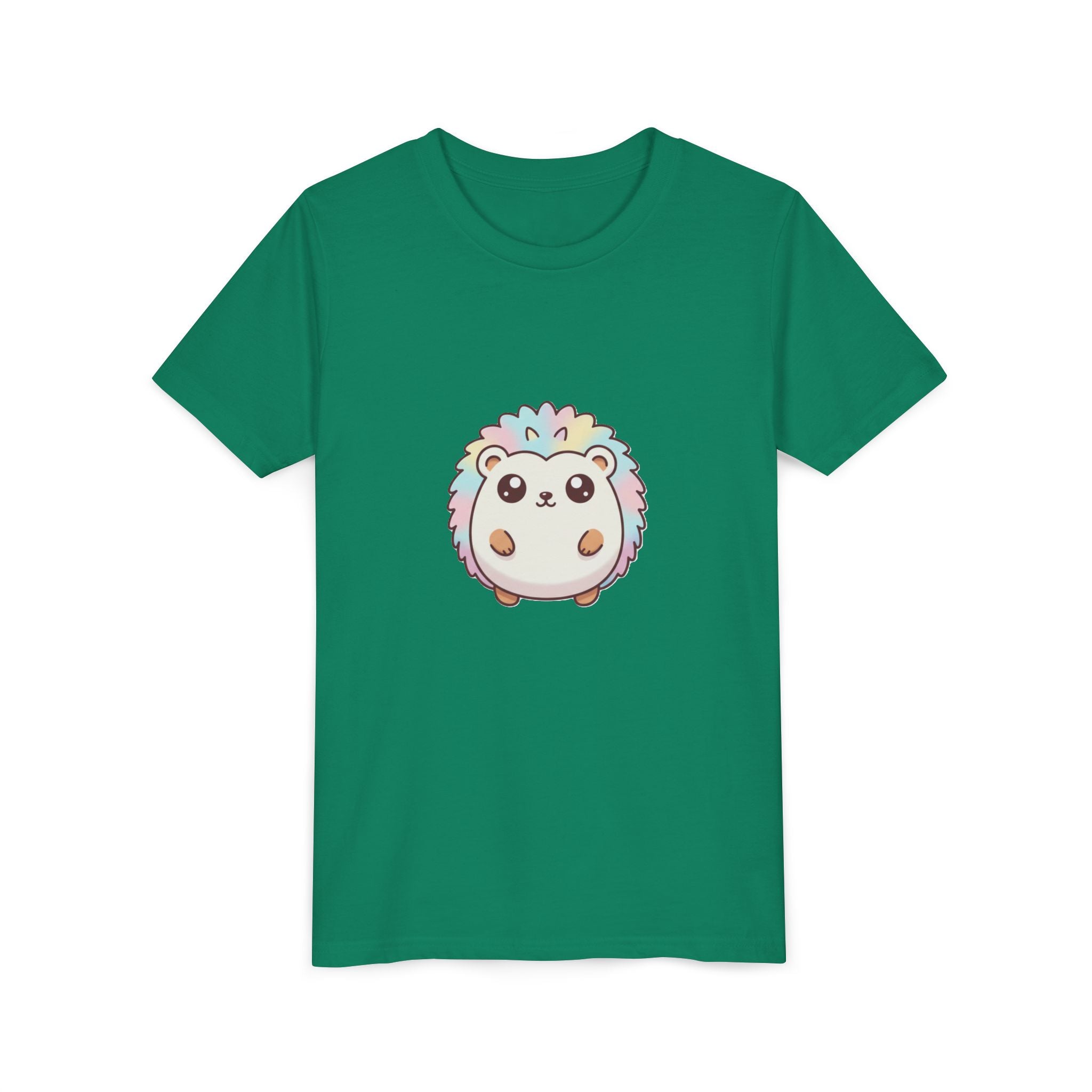 Kids Rainbow Hedgehog T‑Shirt — Cute Pastel Animal Youth Tee