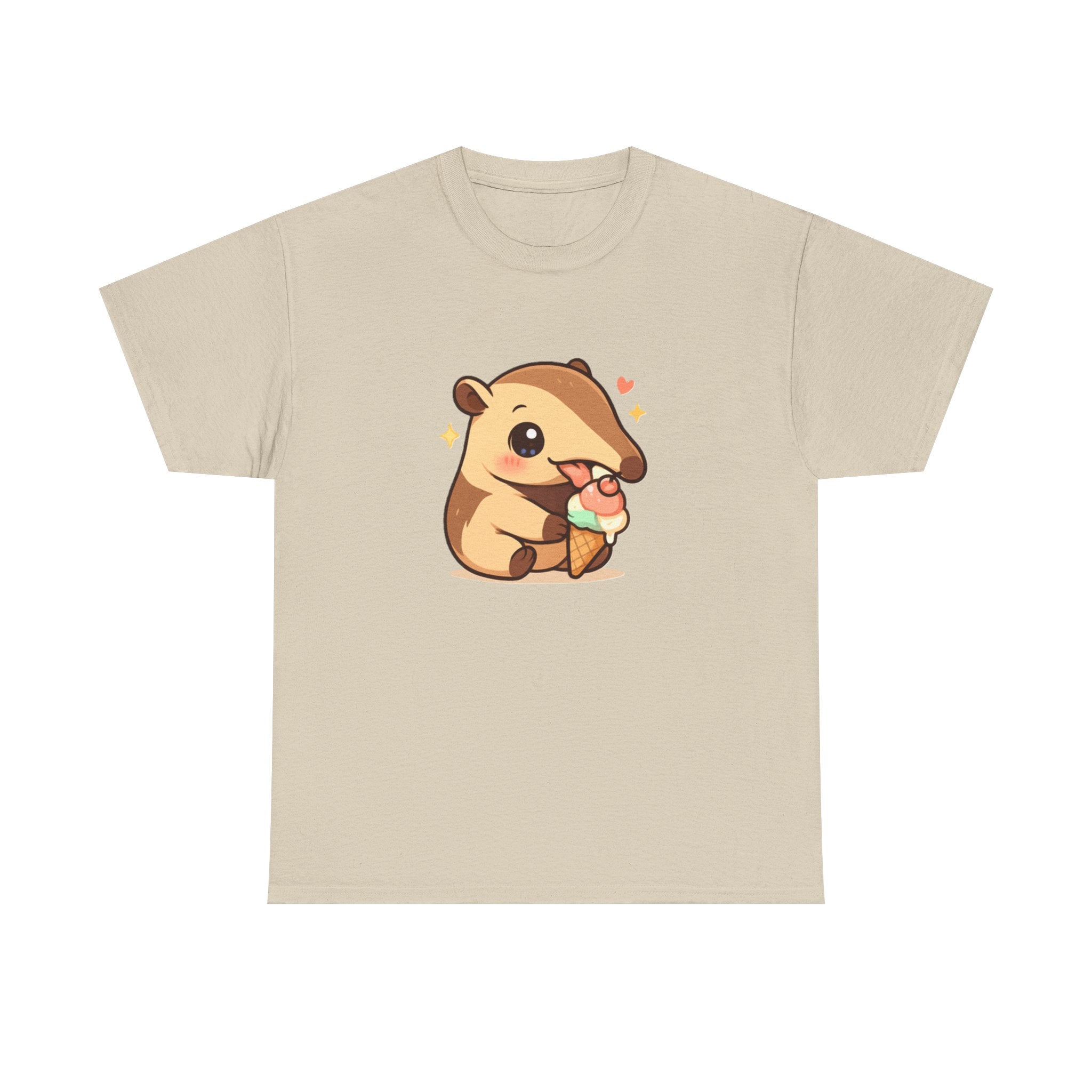 Cute Anteater Eating Ice Cream T-Shirt — Kawaii Animal Tee - Adult