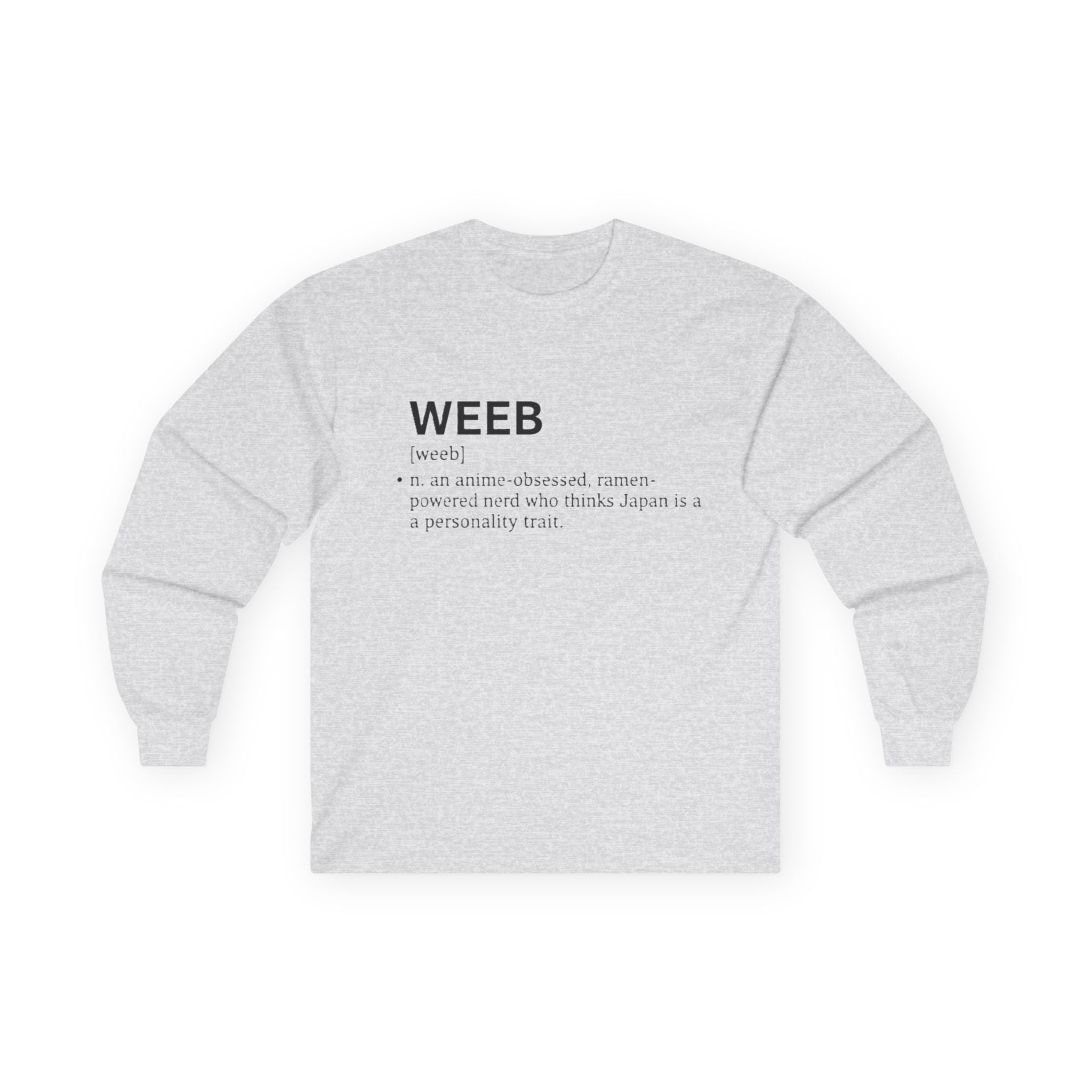 Weeb Definition Long Sleeve Tee — Anime Fan Shirt - Adult