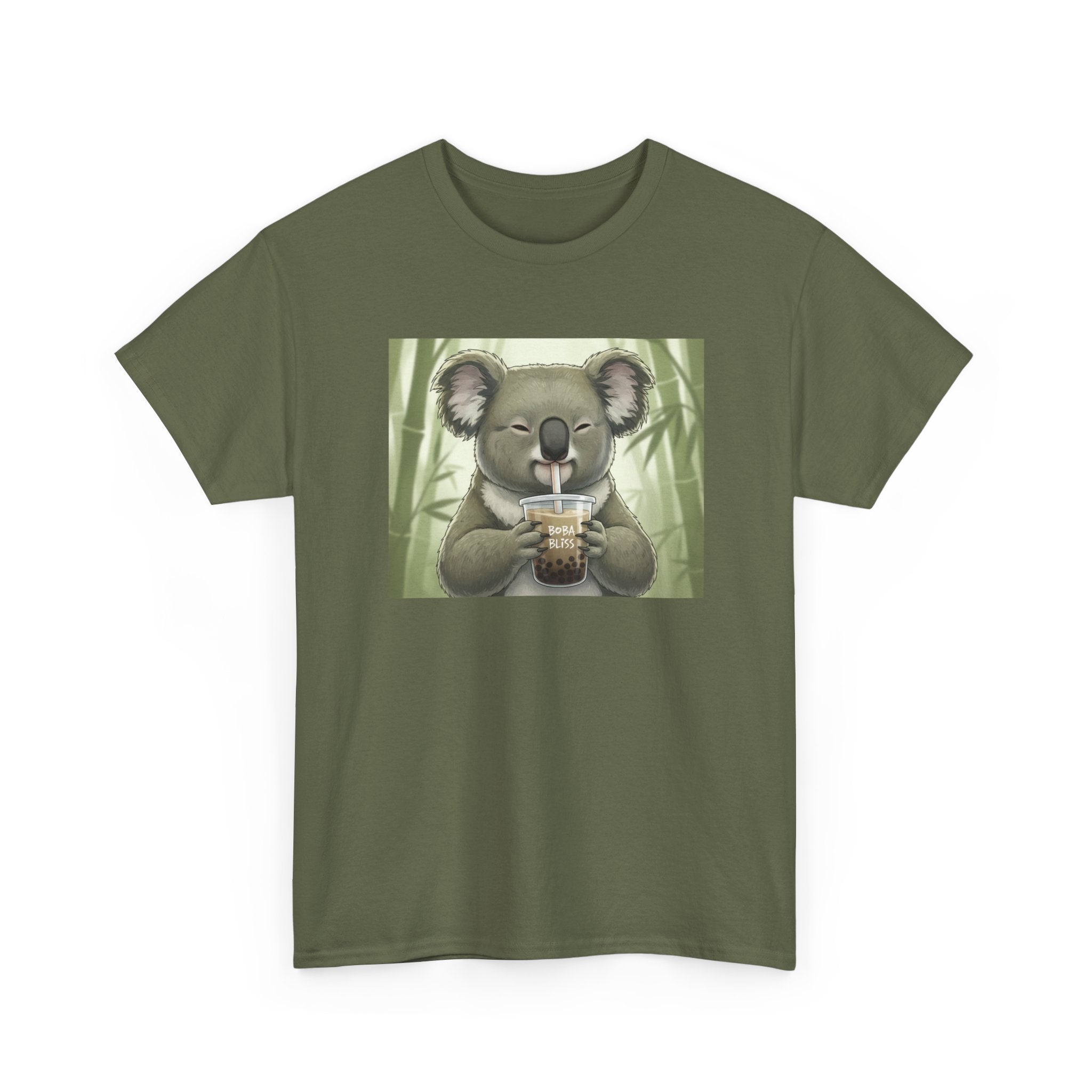 Koala Bubble Tea T‑Shirt — Cute Koala Drinking Boba Graphic Tee - Adult