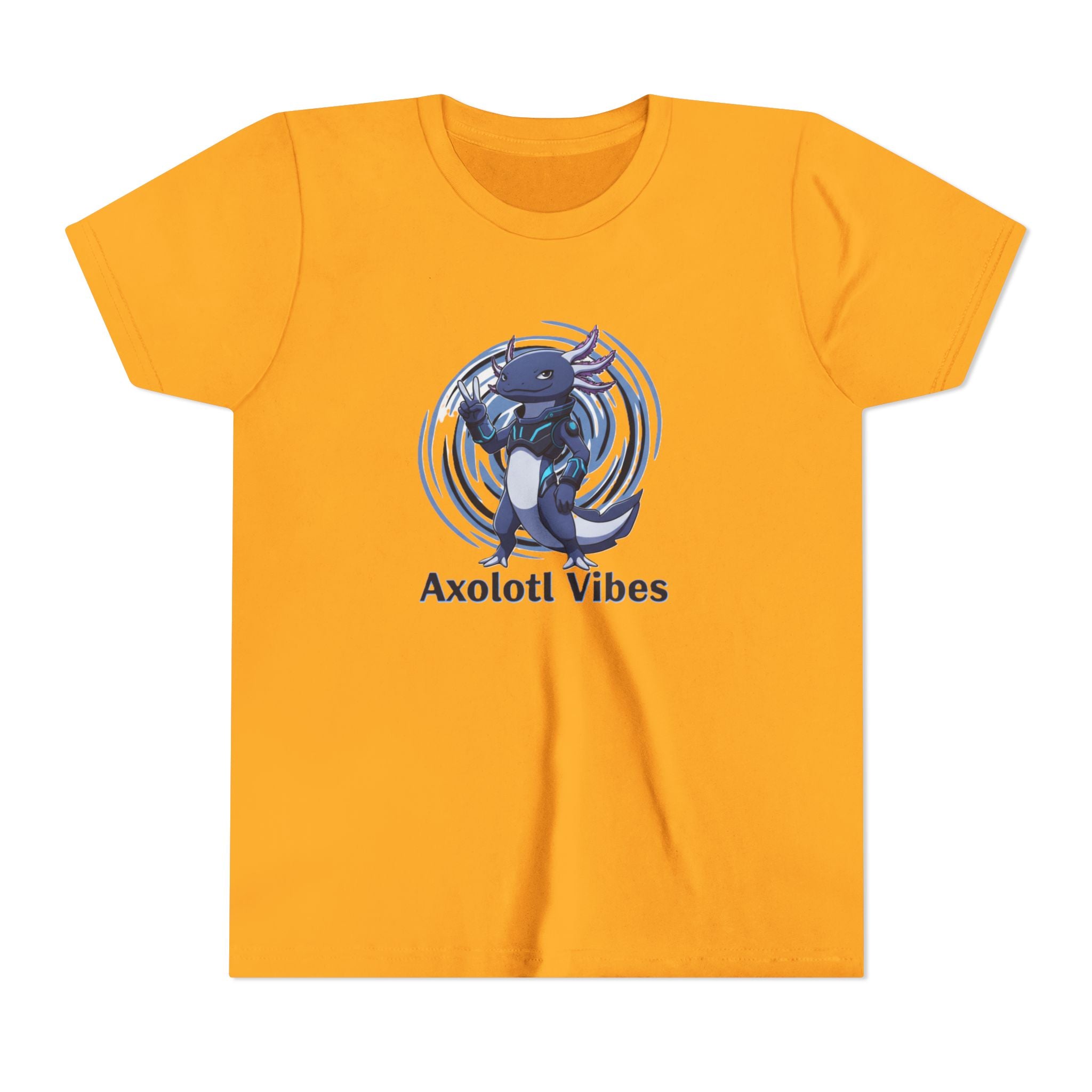 Youth Tee - 'Axolotl Vibes' Cute Axolotl Salamander Graphic Shirt - Kids