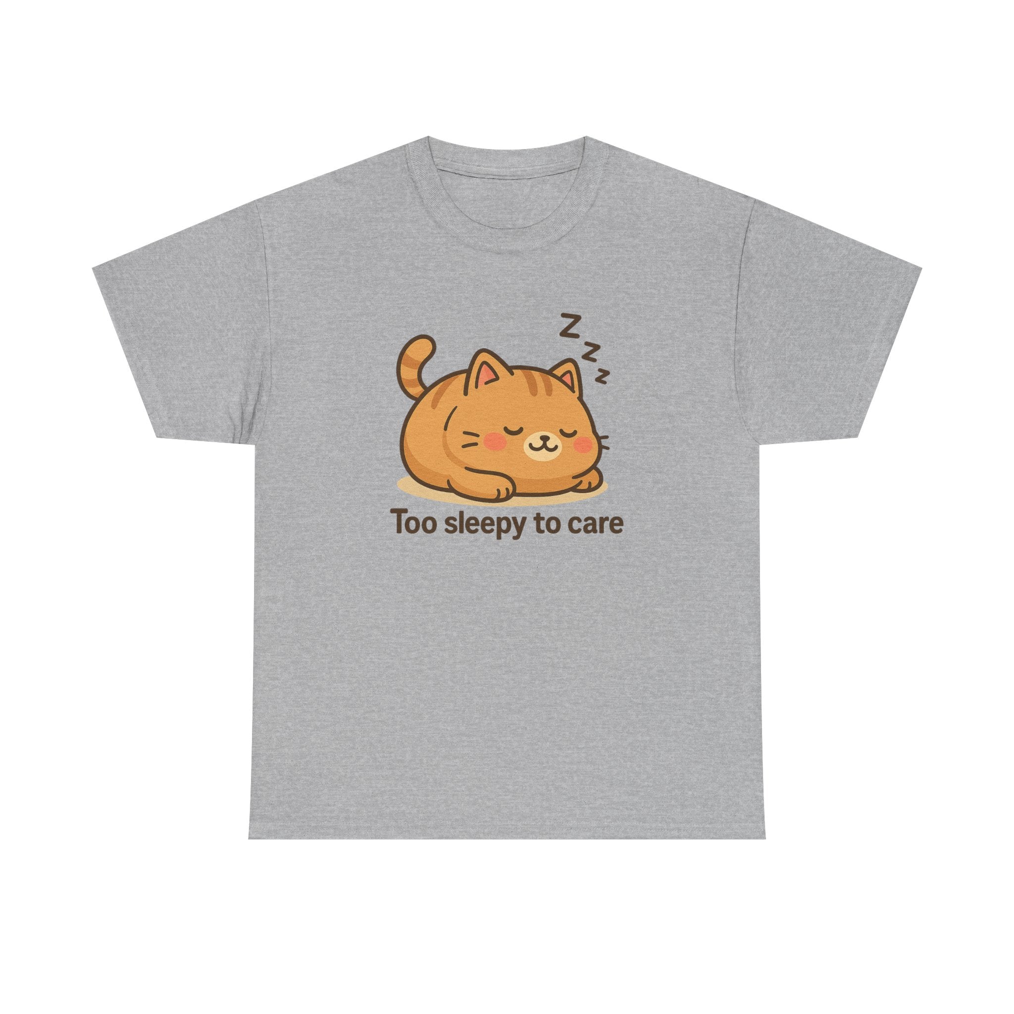 Too Sleepy to Care Cat T-Shirt - Adult