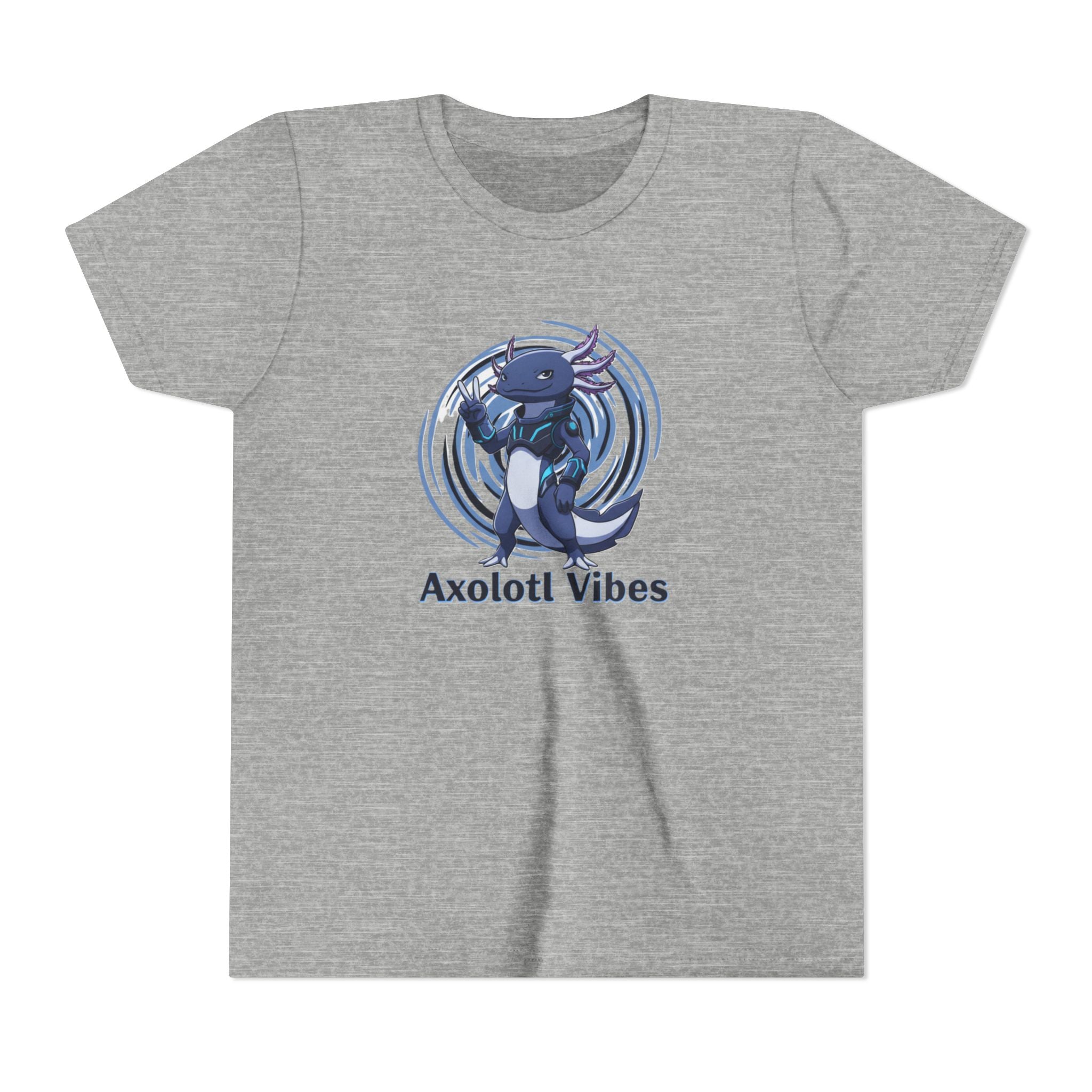 Youth Tee - 'Axolotl Vibes' Cute Axolotl Salamander Graphic Shirt - Kids