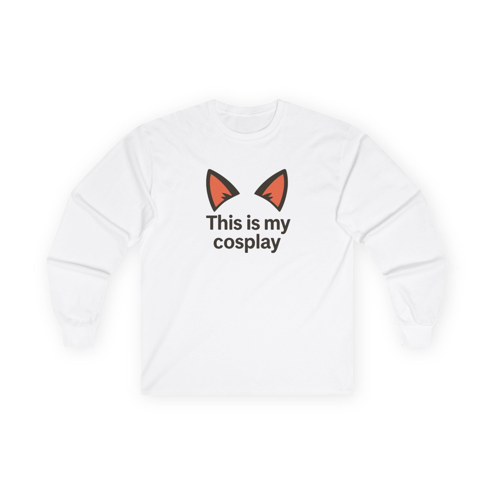 This Is My Cosplay Long Sleeve Tee — Cute Cat Ear Costume Shirt - Adult