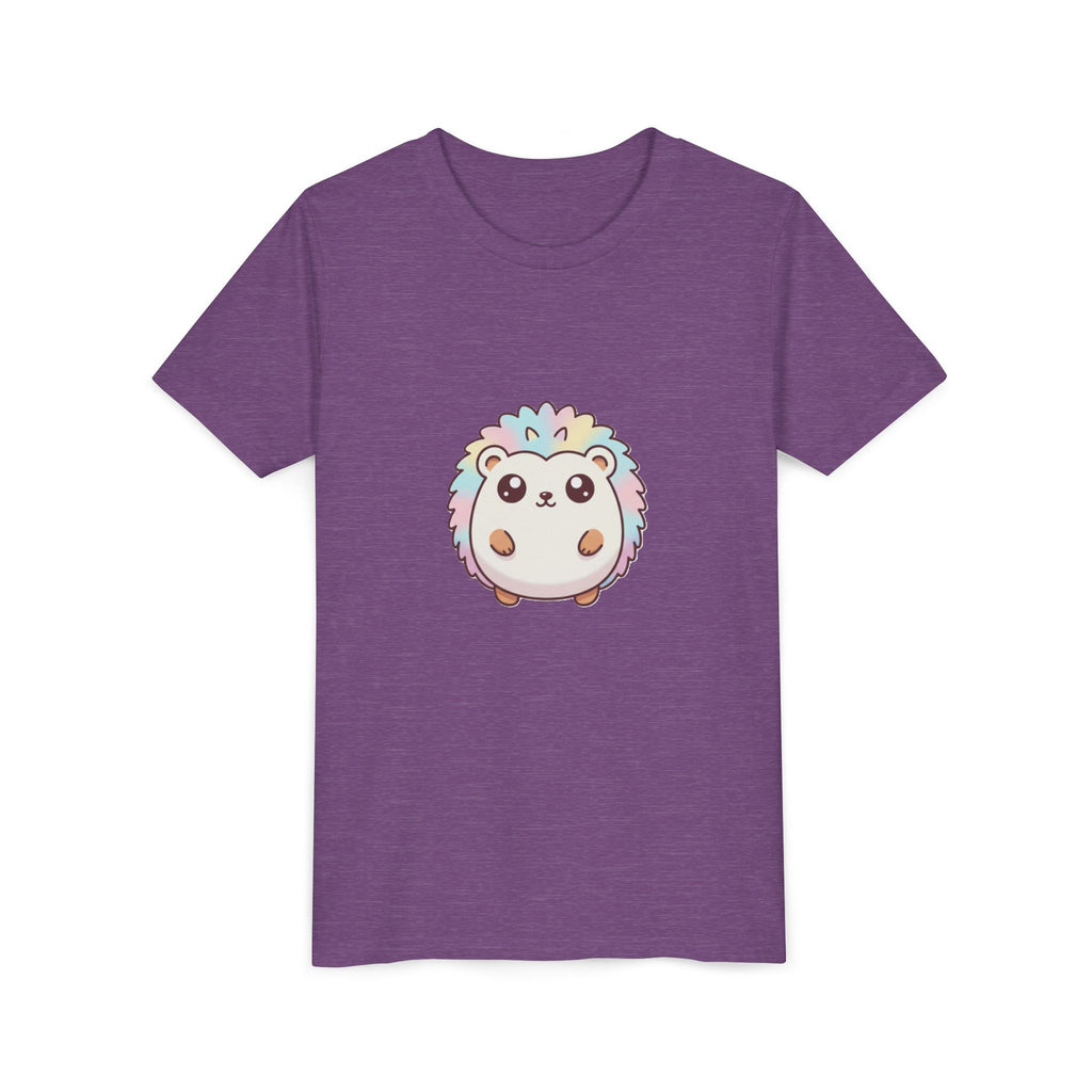 Kids Rainbow Hedgehog T‑Shirt — Cute Pastel Animal Youth Tee