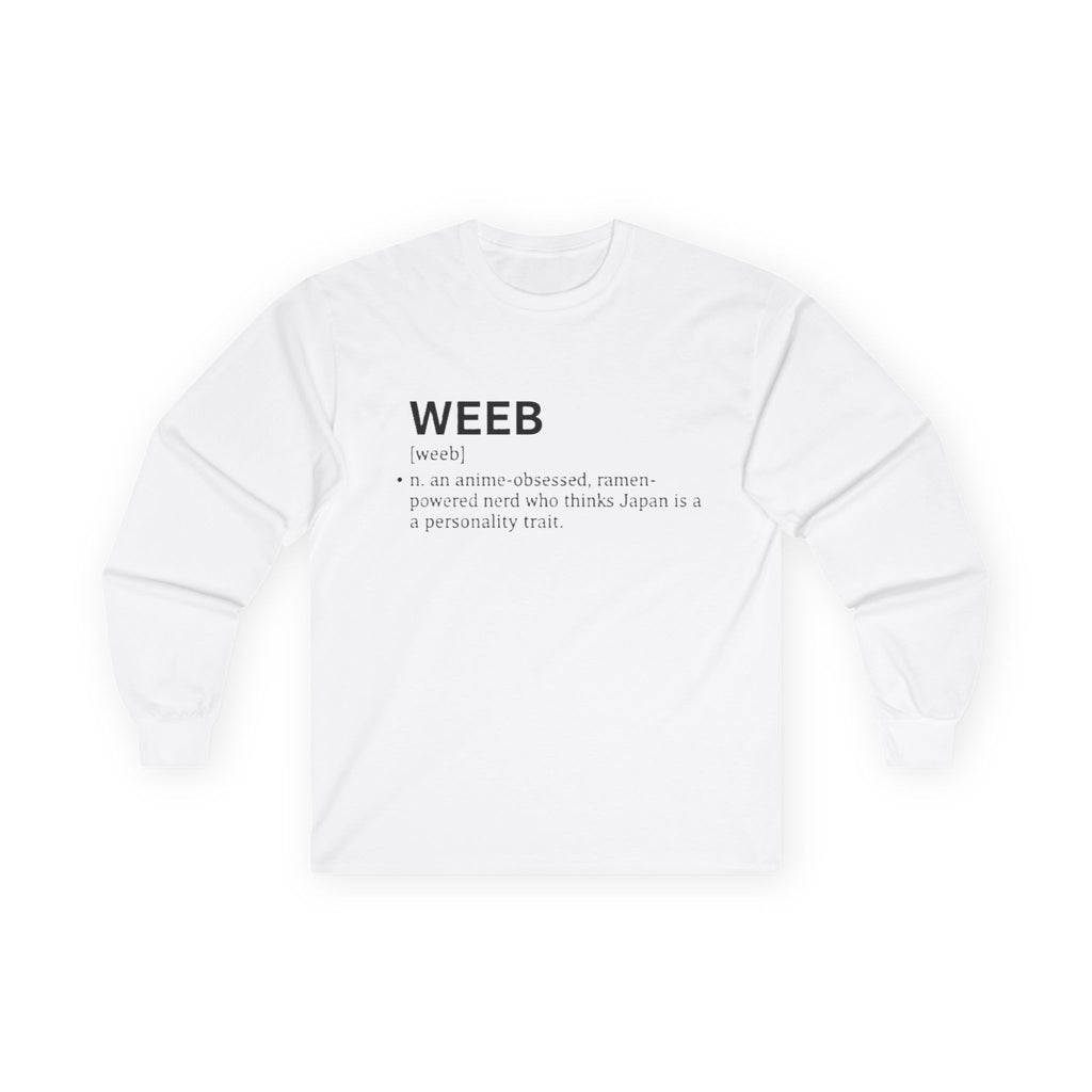 Weeb Definition Long Sleeve Tee — Anime Fan Shirt - Adult
