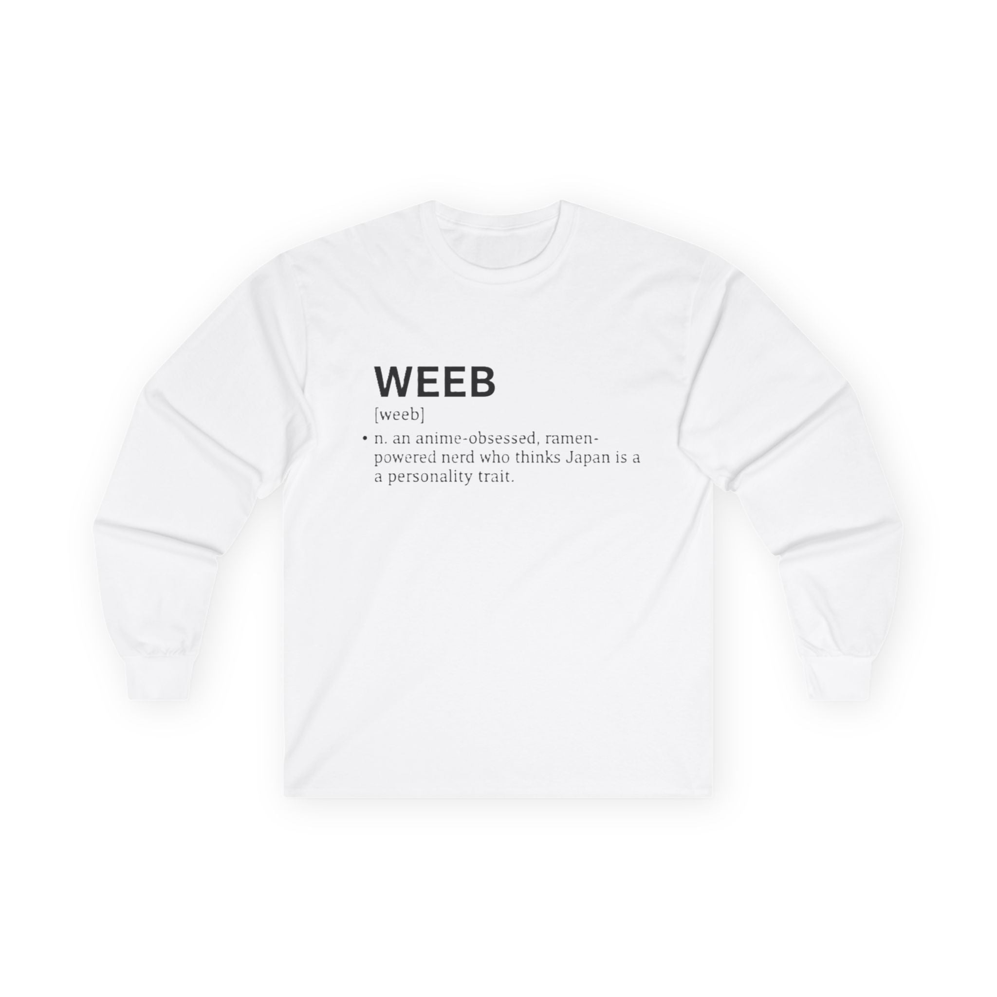 Weeb Definition Long Sleeve Tee — Anime Fan Shirt - Adult