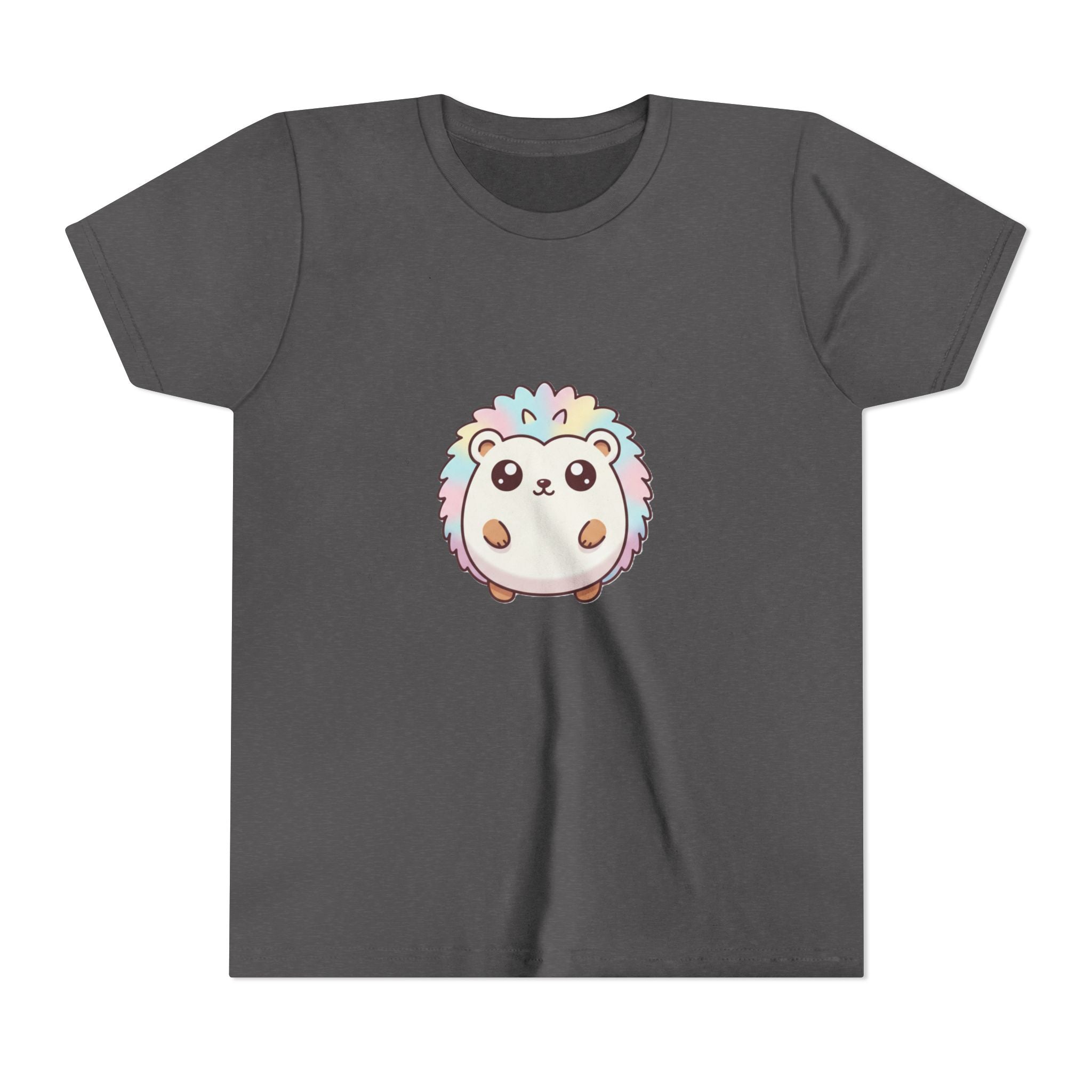 Kids Rainbow Hedgehog T‑Shirt — Cute Pastel Animal Youth Tee