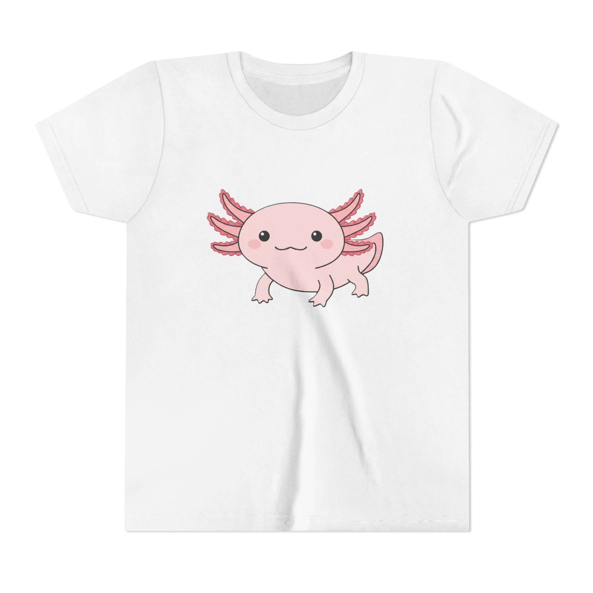 Axolotl Kids Tee – Cute Pink Axolotl Youth Short Sleeve Shirt