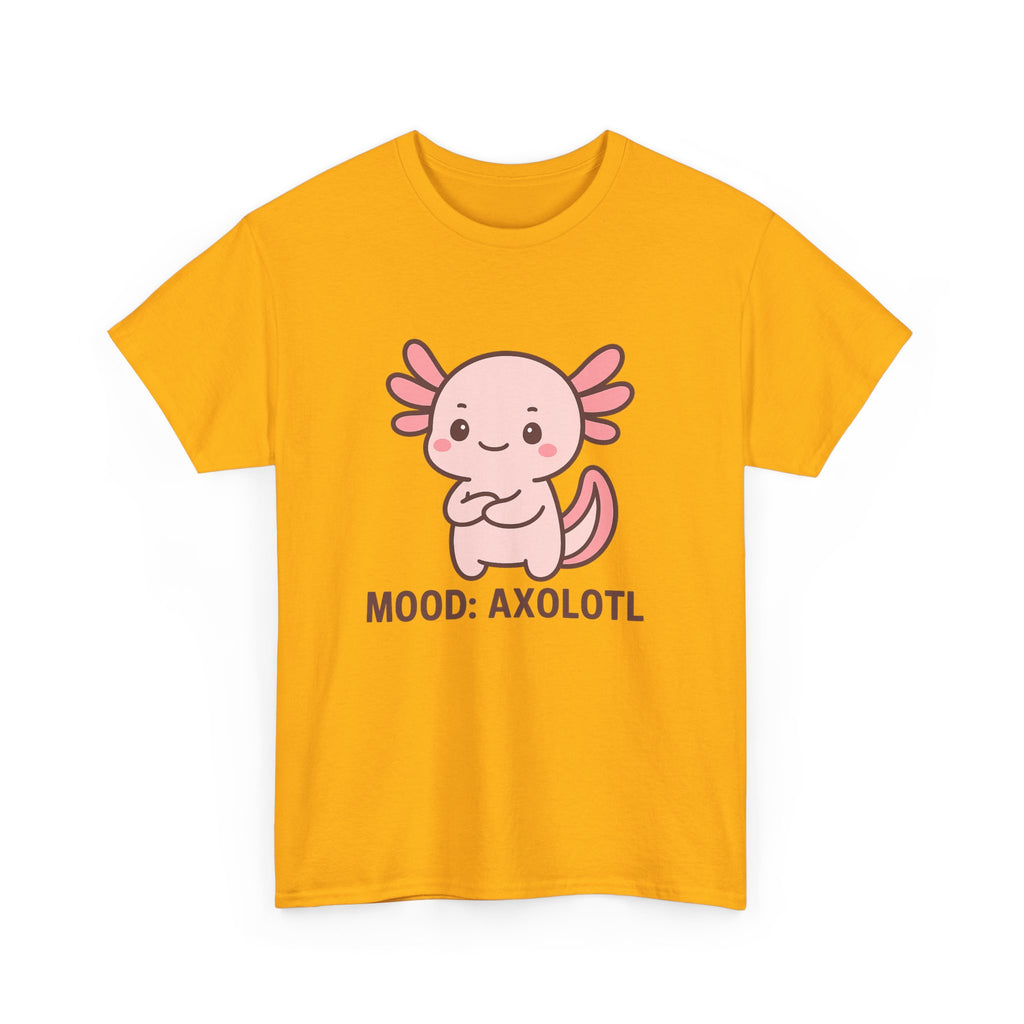 Axolotl Mood Tee — Cute Pink Axolotl Salamander Graphic T-Shirt - Adult