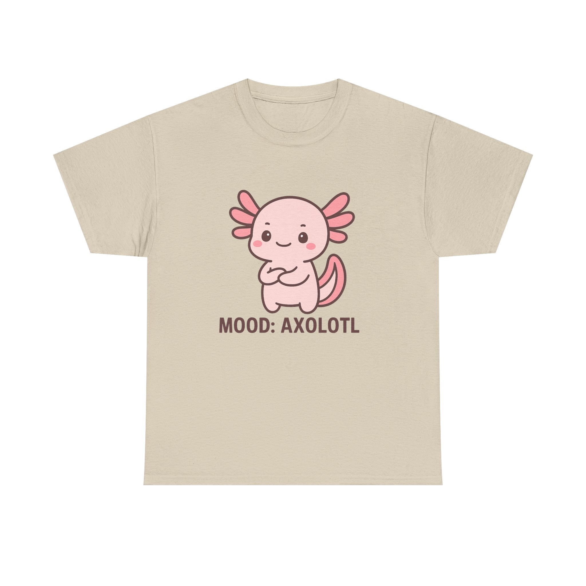 Axolotl Mood Tee — Cute Pink Axolotl Salamander Graphic T-Shirt - Adult
