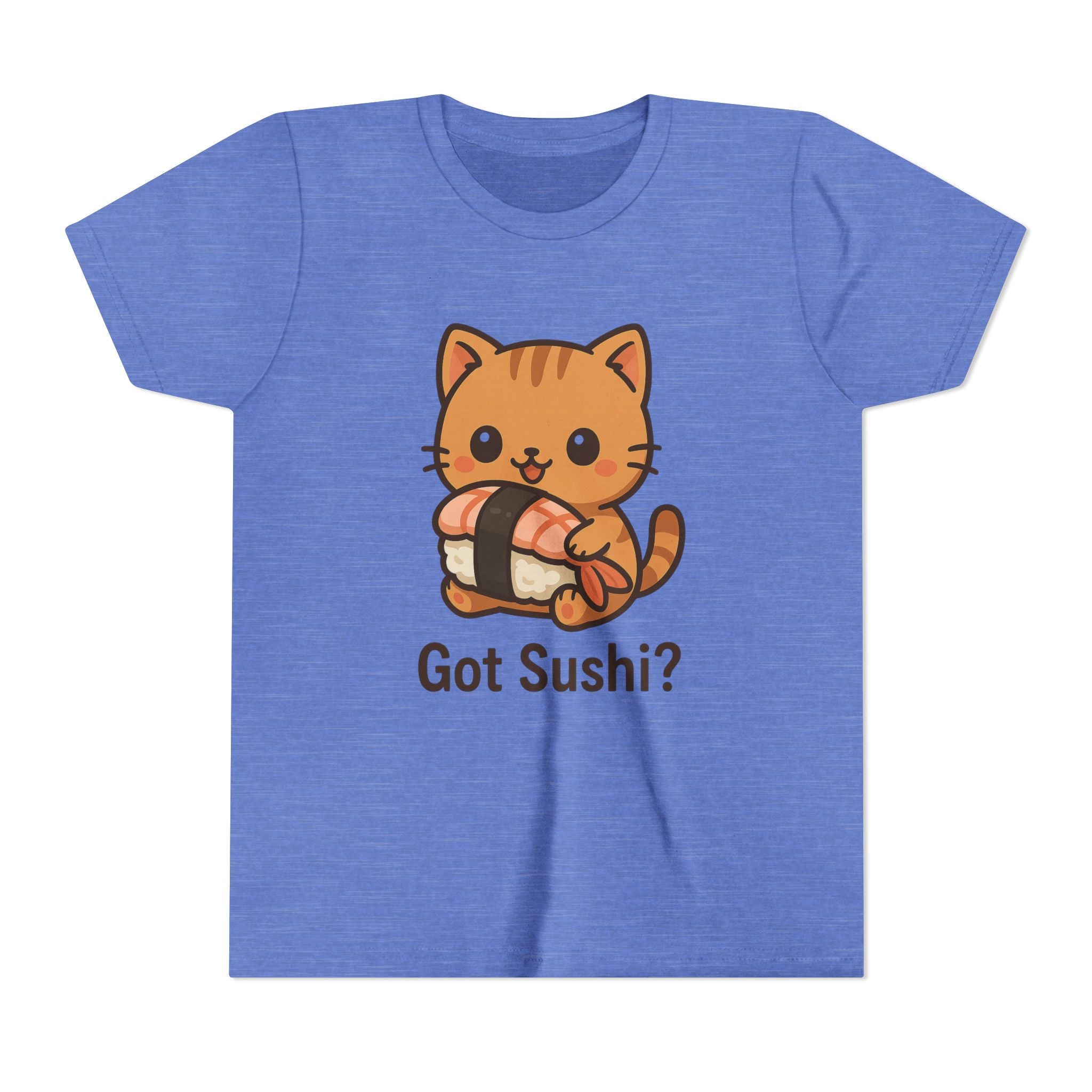 Kids 'Got Sushi?' Cute Cat Sushi Graphic Tee — Youth Short Sleeve Shirt