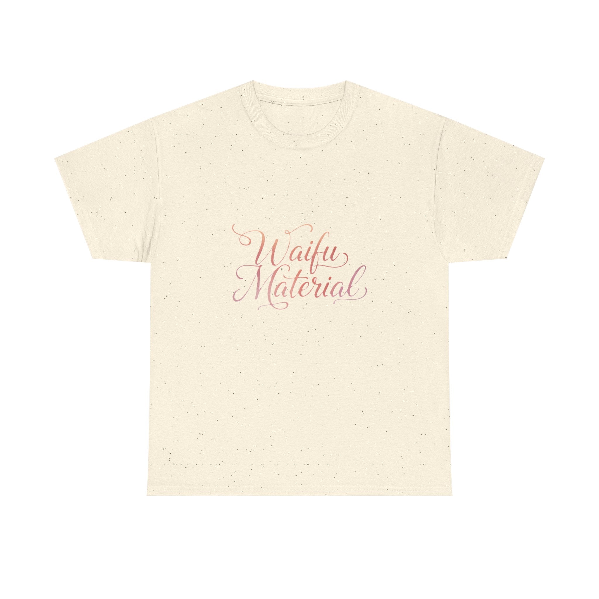 Waifu Material T-Shirt — Cute Pastel Script Anime Fan Tee - Adult