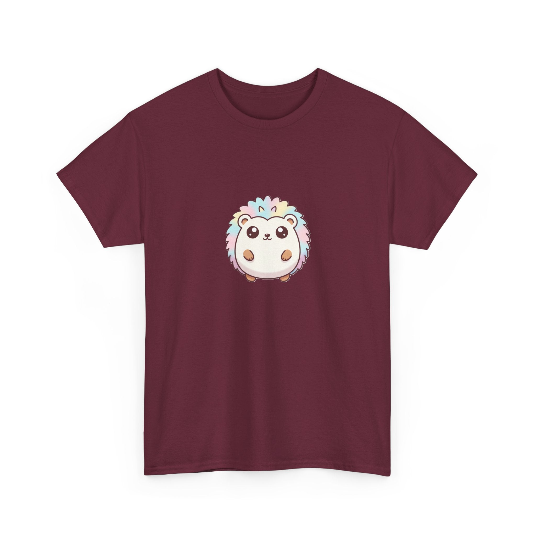 Cute Rainbow Hedgehog T-Shirt — Kawaii Animal Graphic Tee - Adult