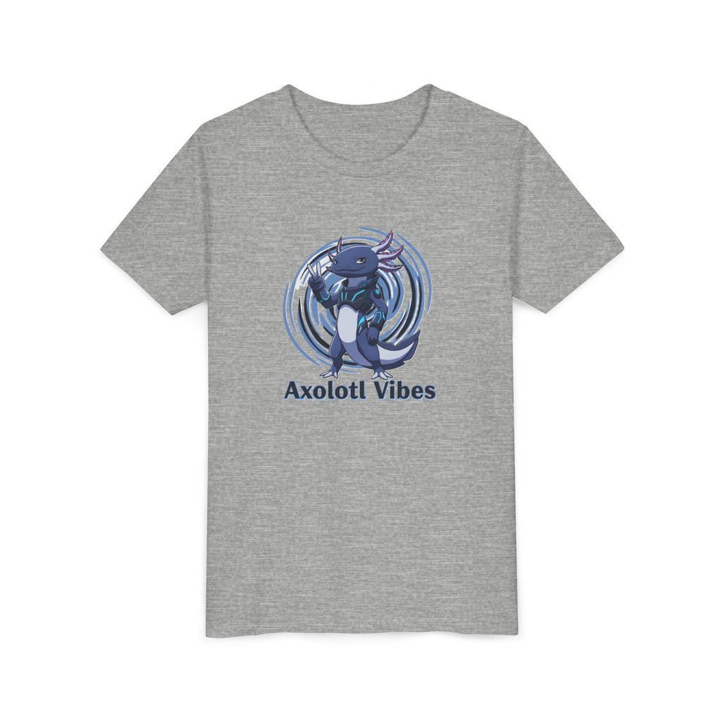 Youth Tee - 'Axolotl Vibes' Cute Axolotl Salamander Graphic Shirt - Kids