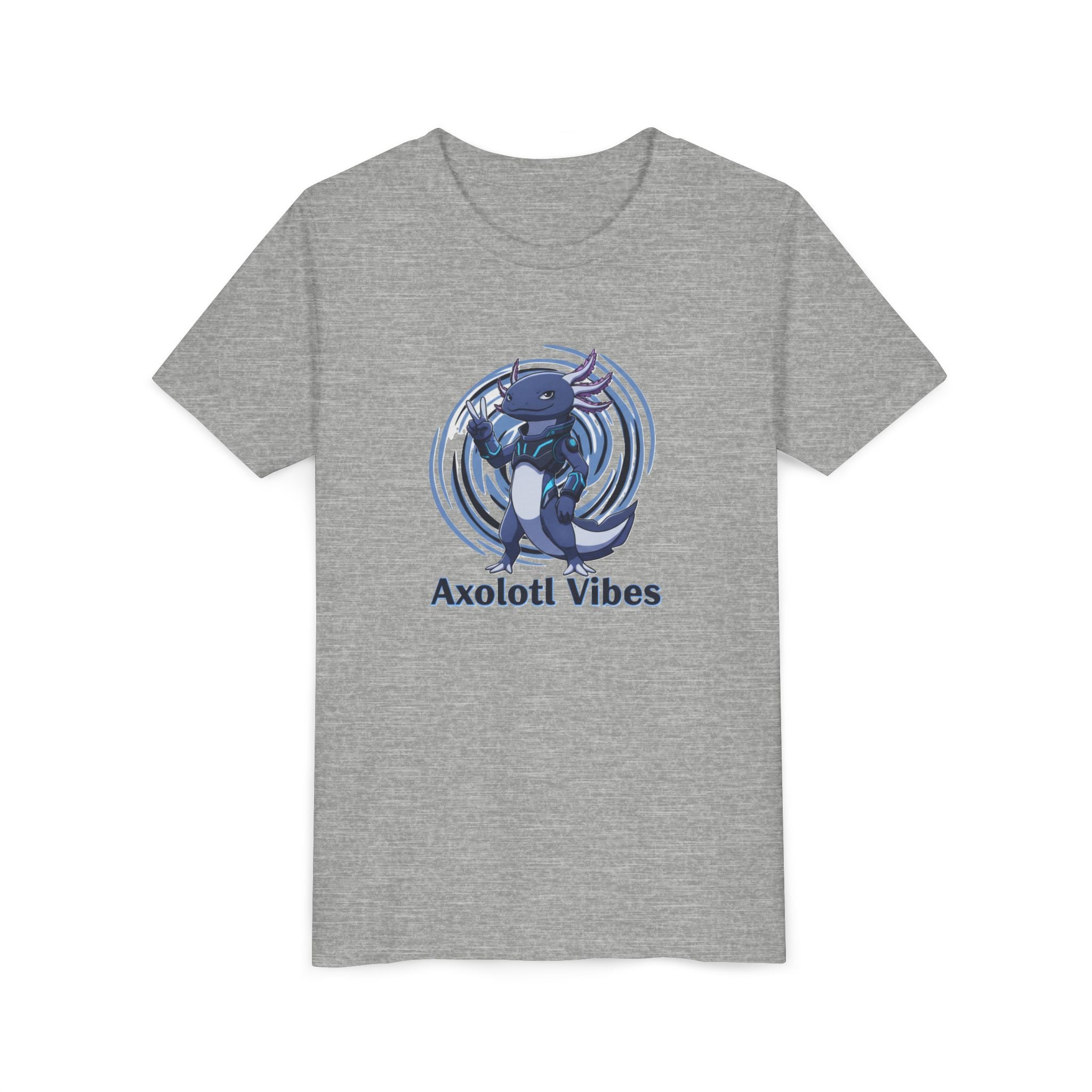 Youth Tee - 'Axolotl Vibes' Cute Axolotl Salamander Graphic Shirt - Kids