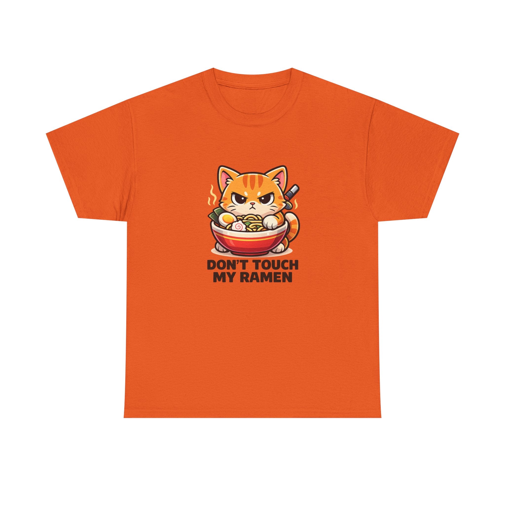 Don't Touch My Ramen T-Shirt — Cute Cat in Ramen Bowl Graphic Tee - Adult