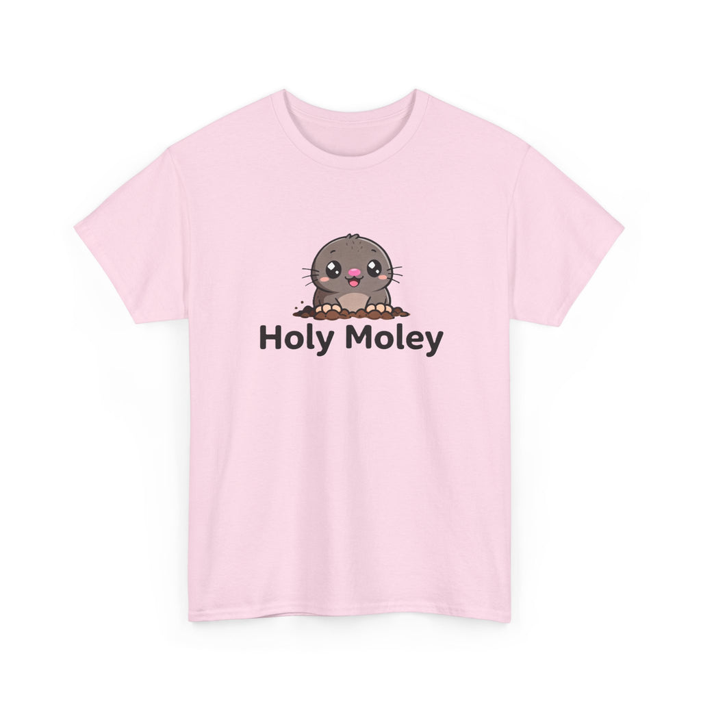 Holy Moley Mole T-Shirt — Cute Cartoon Mole Tee with 'Holy Moley' Text - Adult