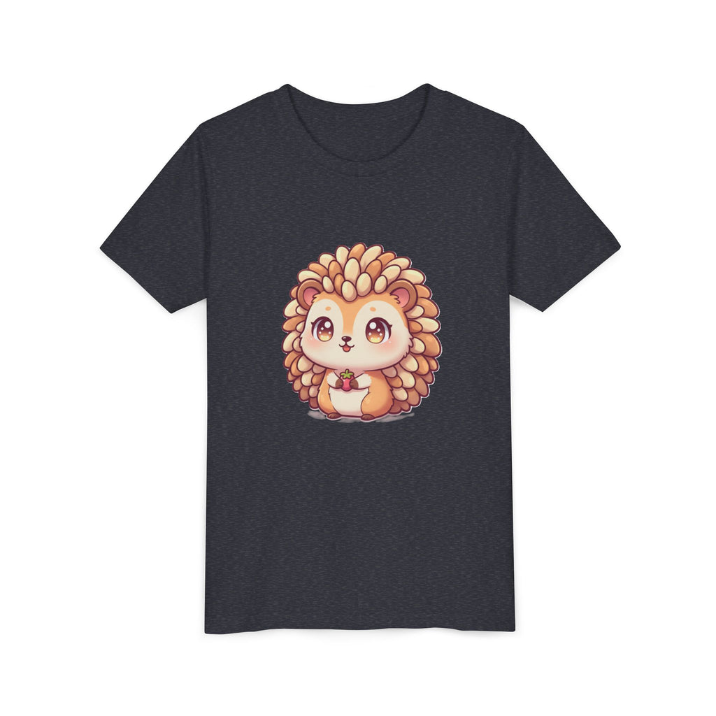 Cute Hedgehog Youth Tee — Adorable Cartoon Woodland Animal Kids Shirt