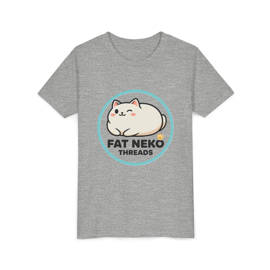 Youth Tee — Fat Neko Threads Cute Chubby Cat Logo