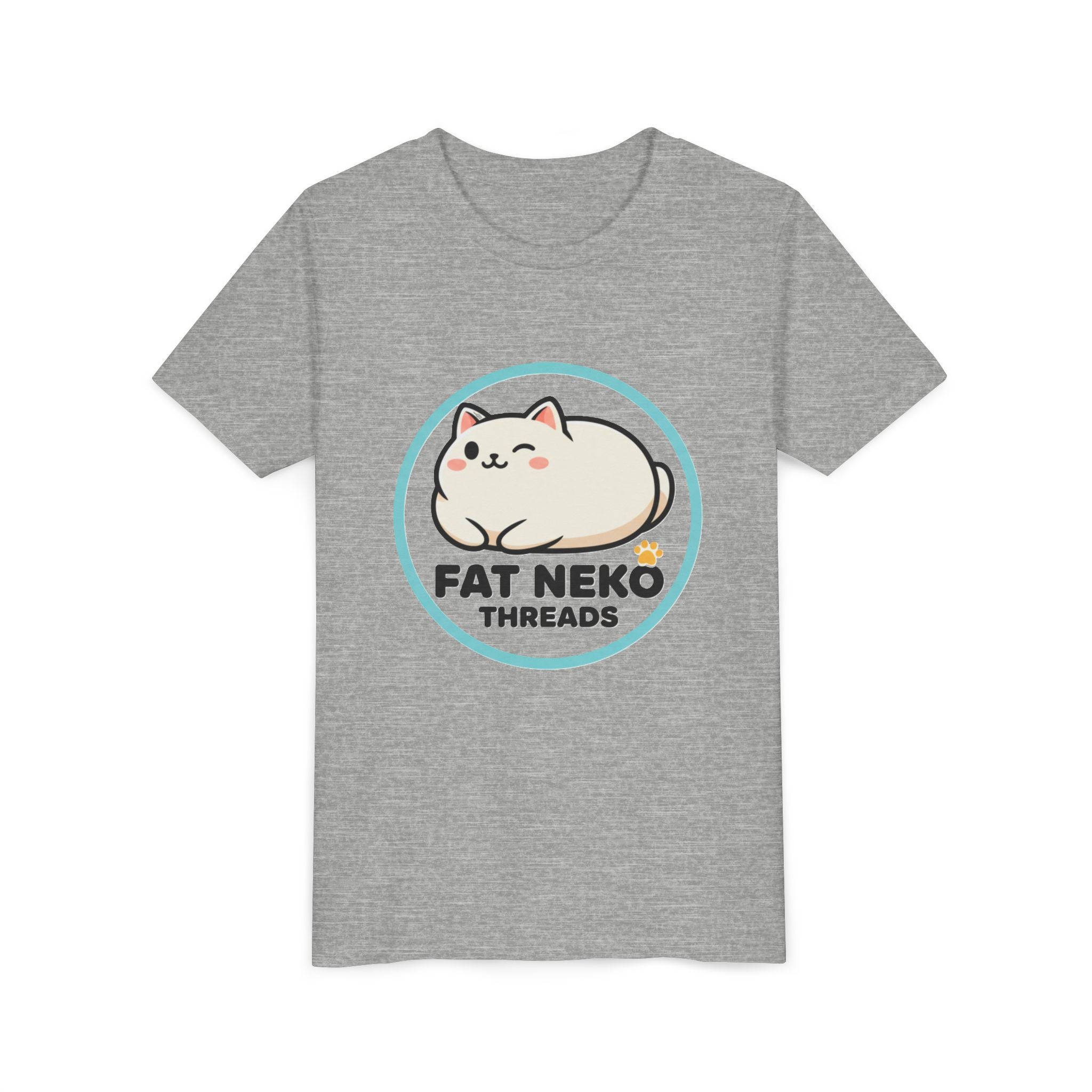 Youth Tee — Fat Neko Threads Cute Chubby Cat Logo