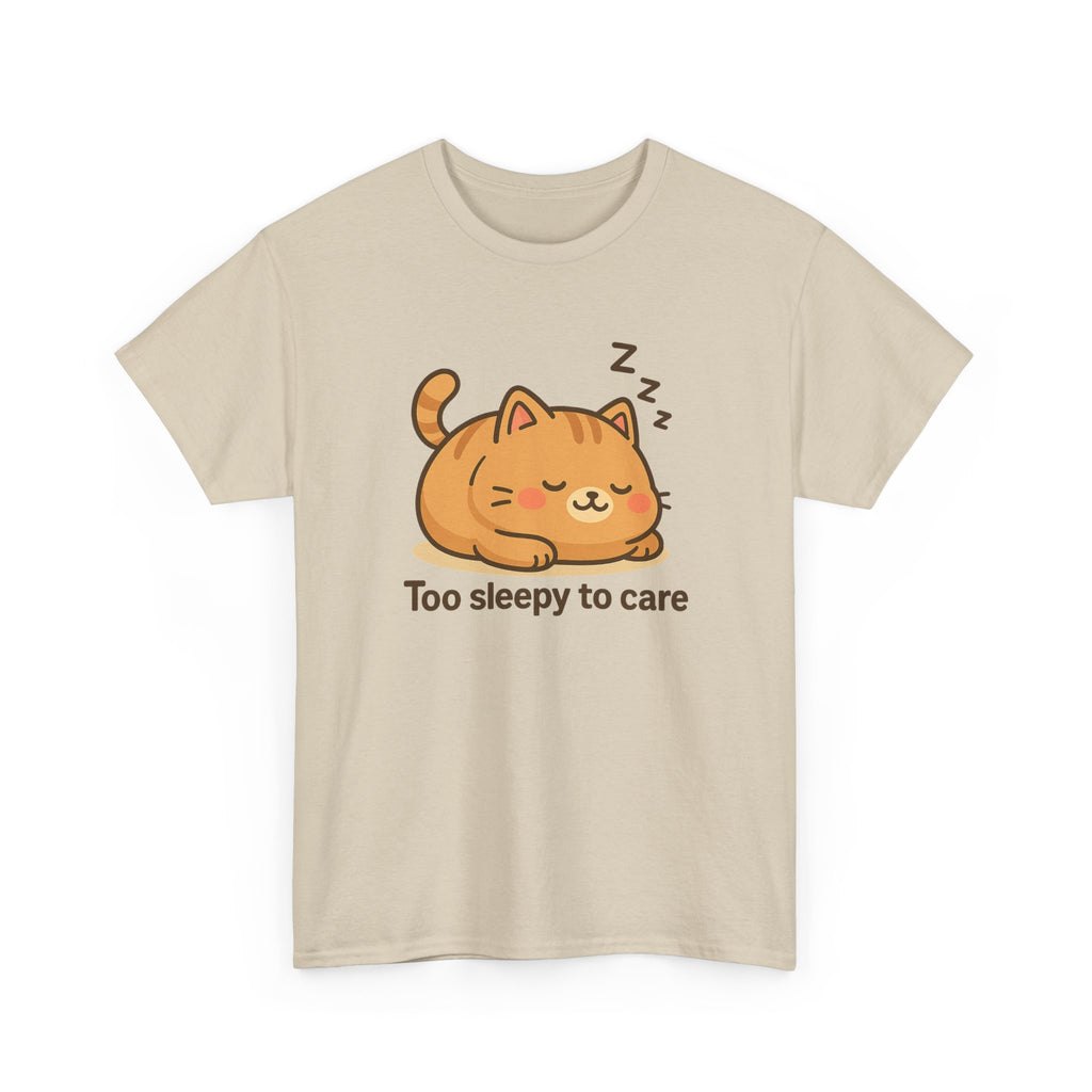 Too Sleepy to Care Cat T-Shirt - Adult