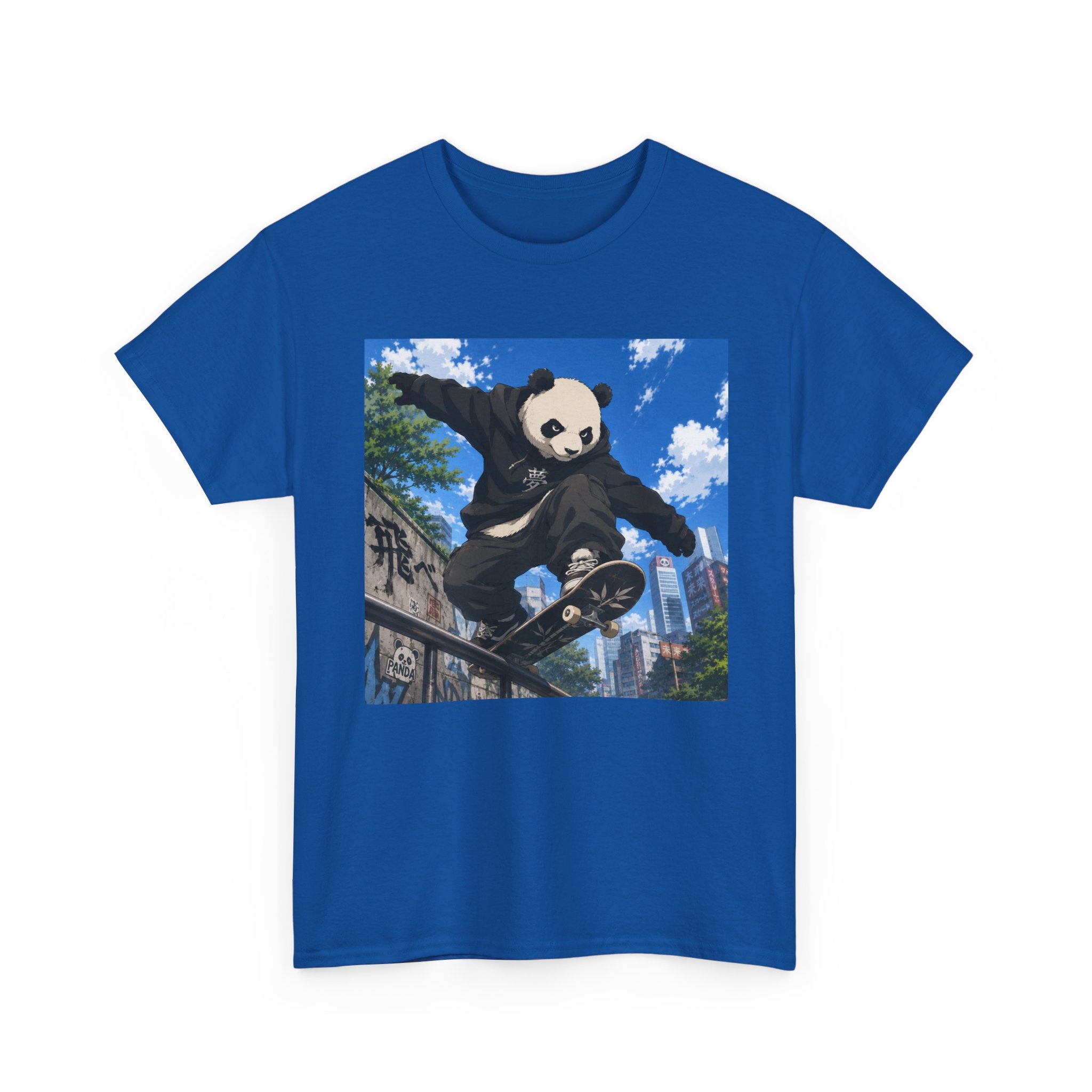 Panda Skateboarder T-Shirt — Urban Skate Panda Graphic Tee - Adult