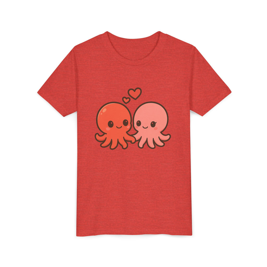 Cute Octopus Kids Tee – Kawaii Loving Octopus Graphic Youth T-Shirt
