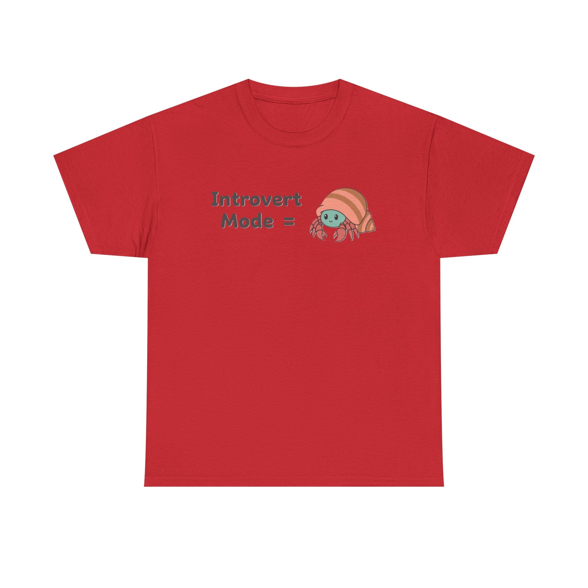 Introvert Mode T-Shirt — Cute Hermit Crab Graphic Tee - Adult