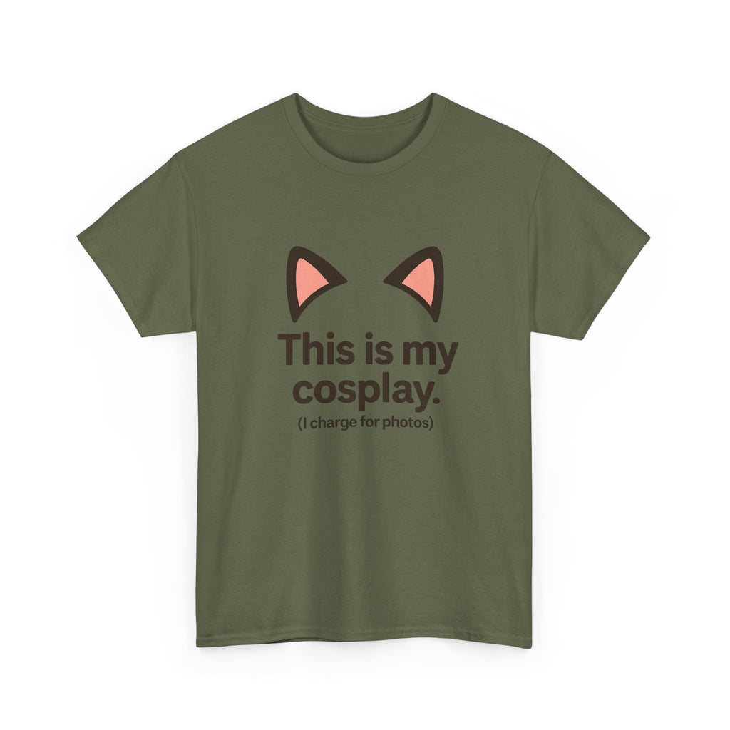 This Is My Cosplay T-Shirt — Cute Cat Ears Graphic Tee (I charge for photos) - Adult