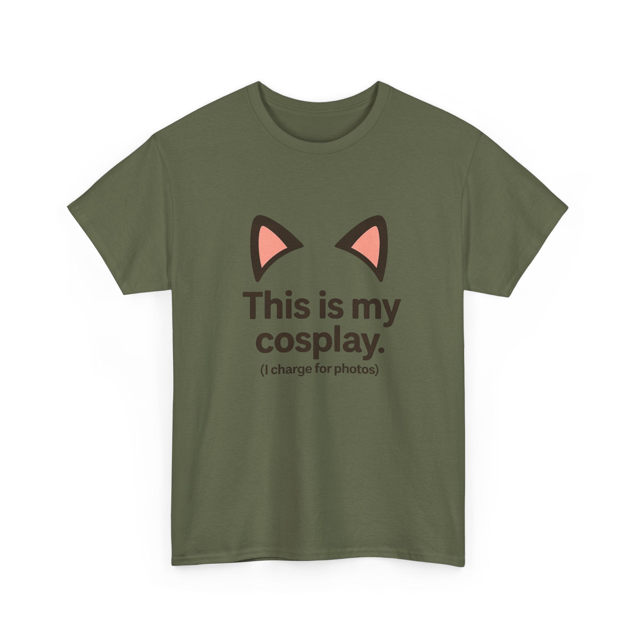 This Is My Cosplay T-Shirt — Cute Cat Ears Graphic Tee (I charge for photos) - Adult