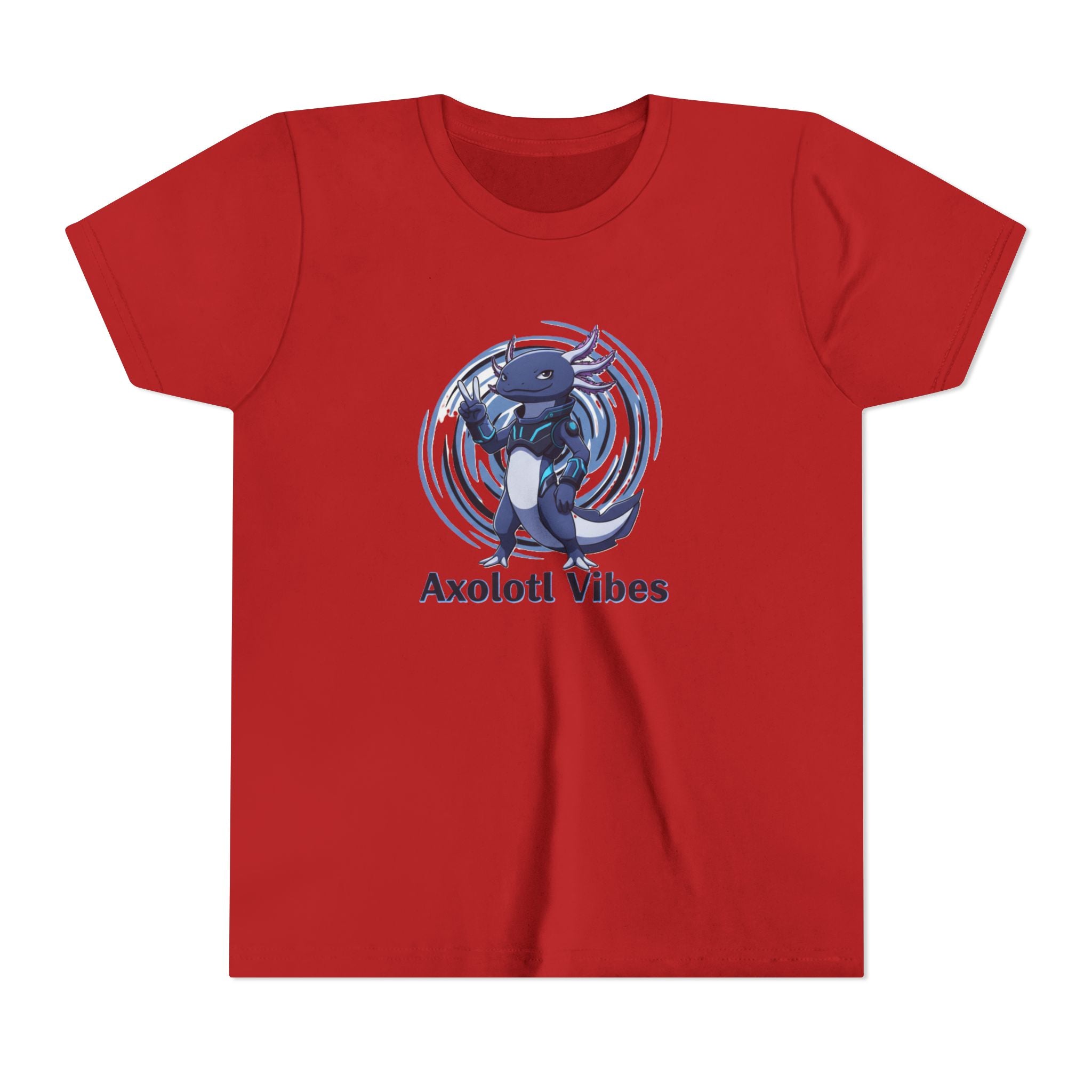 Youth Tee - 'Axolotl Vibes' Cute Axolotl Salamander Graphic Shirt - Kids