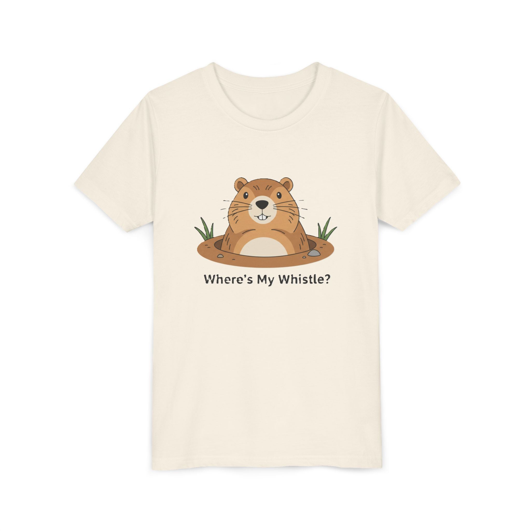 Groundhog Day Kid’s Tee — "Where's My Whistle?" Groundhog Graphic Youth T-Shirt