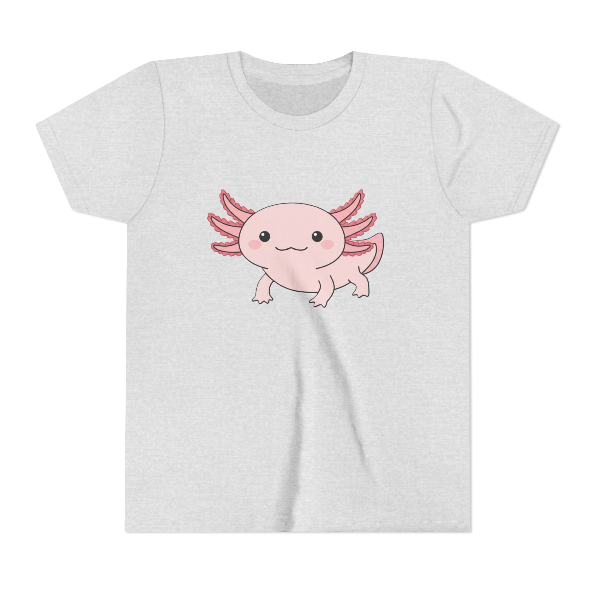 Axolotl Kids Tee – Cute Pink Axolotl Youth Short Sleeve Shirt
