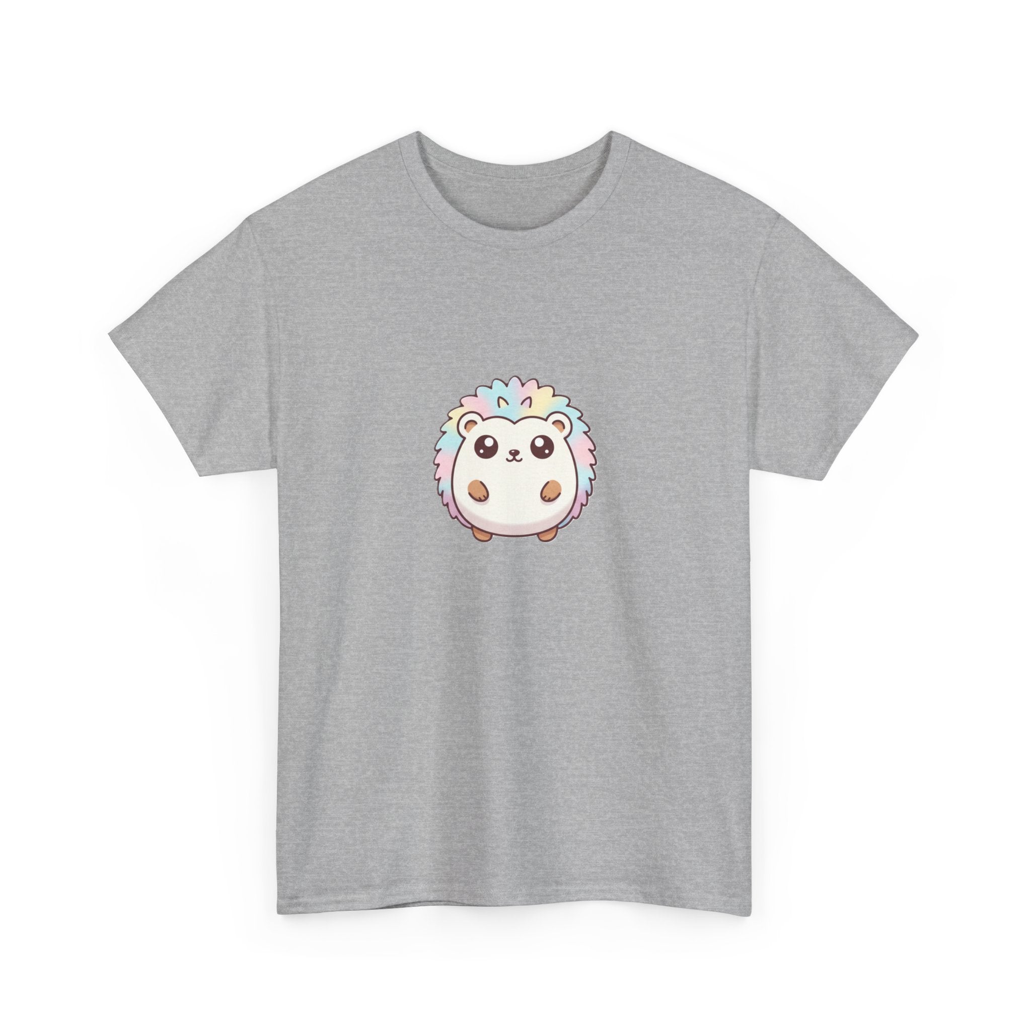 Cute Rainbow Hedgehog T-Shirt — Kawaii Animal Graphic Tee - Adult